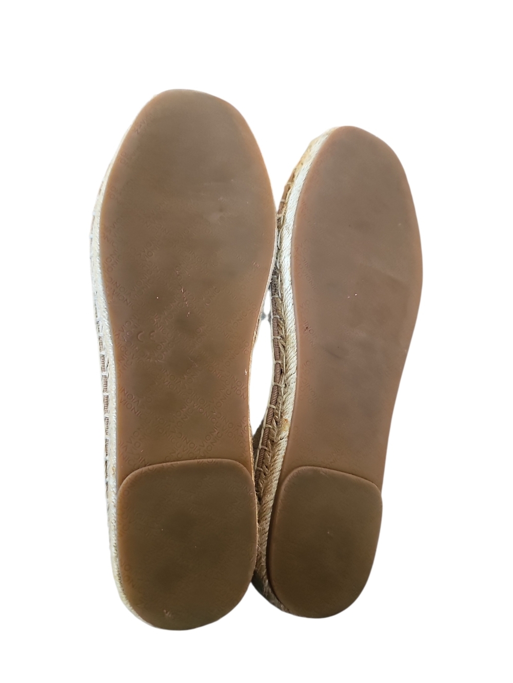 Vionic Valeri Slip On Sand Striped Canvas Espadrille Slip-Ons in Beige & White 9 - Picture 8 of 8